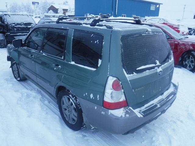 JF1SG676X7H703270 - 2007 SUBARU FORESTER 2 GREEN photo 3