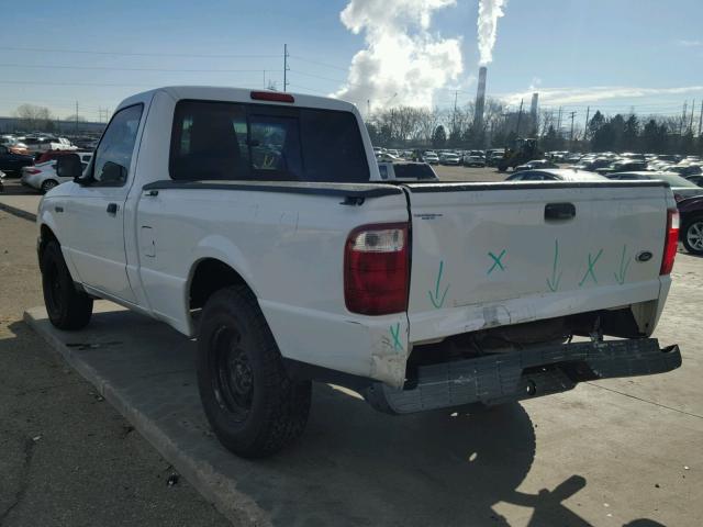 1FTYR10D65PA20558 - 2005 FORD RANGER WHITE photo 3