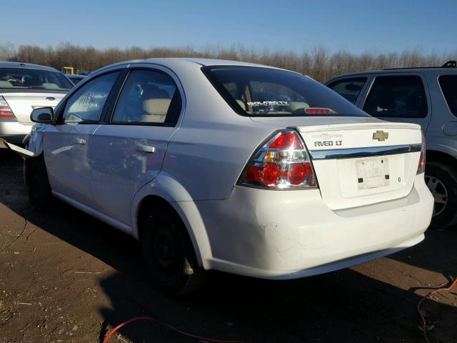 KL1TD5DE5BB142332 - 2011 CHEVROLET AVEO LS WHITE photo 3