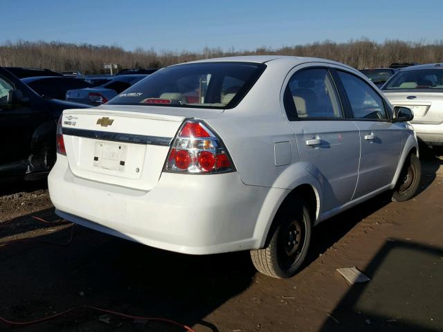 KL1TD5DE5BB142332 - 2011 CHEVROLET AVEO LS WHITE photo 4