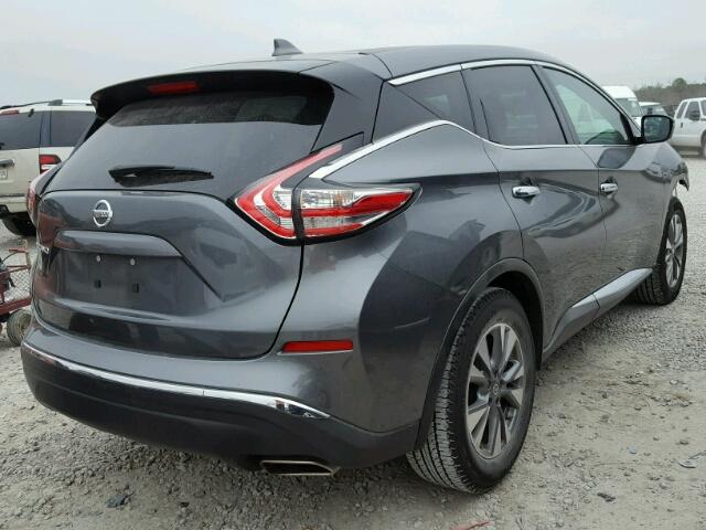 5N1AZ2MG5GN148814 - 2016 NISSAN MURANO S GRAY photo 4