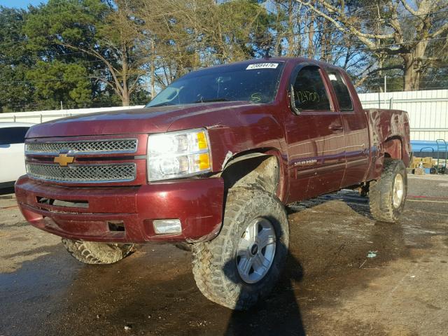 1GCRKSE78DZ259632 - 2013 CHEVROLET SILVERADO MAROON photo 2