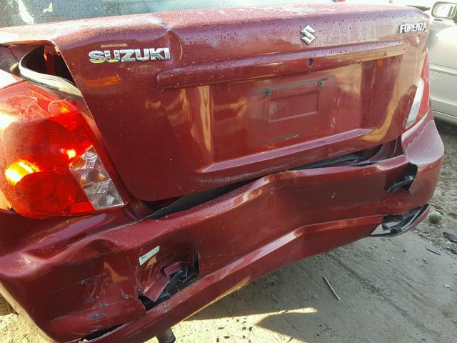 KL5JD56Z86K364827 - 2006 SUZUKI FORENZA RED photo 9