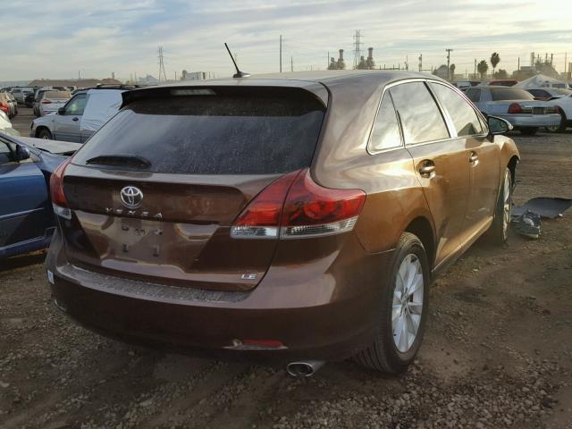 4T3ZA3BB6DU065456 - 2013 TOYOTA VENZA LE BROWN photo 4