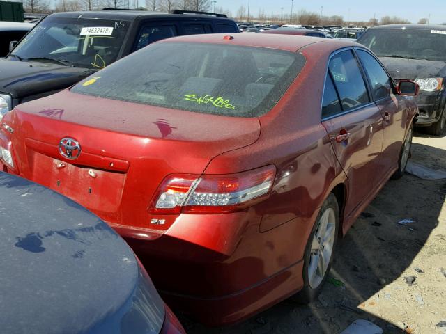 4T1BF3EK7AU099201 - 2010 TOYOTA CAMRY BASE RED photo 4