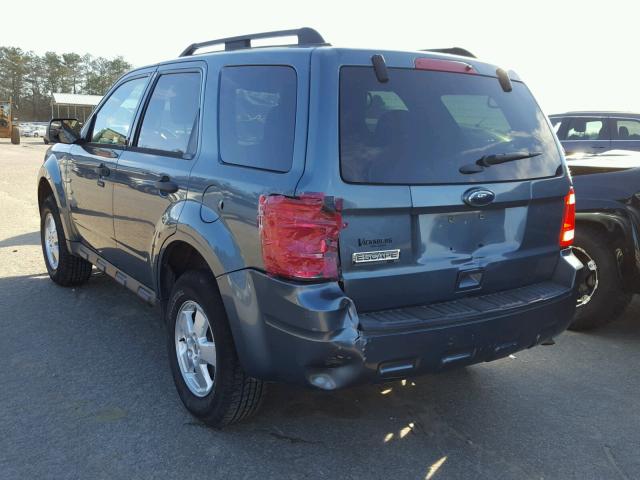 1FMCU9D70BKB66406 - 2011 FORD ESCAPE XLT TEAL photo 3