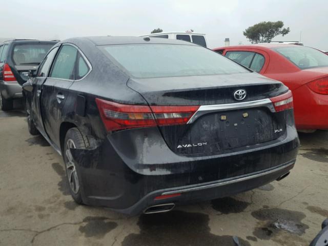 4T1BK1EB8GU197470 - 2016 TOYOTA AVALON XLE BLACK photo 3