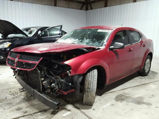 1B3LC46K78N155357 - 2008 DODGE AVENGER SE MAROON photo 2