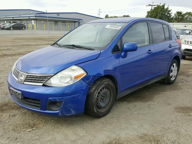 3N1BC13E19L434167 - 2009 NISSAN VERSA S BLUE photo 2