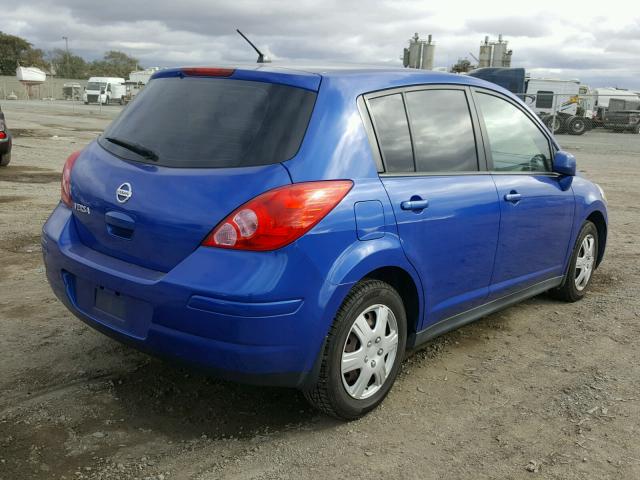 3N1BC13E19L434167 - 2009 NISSAN VERSA S BLUE photo 4