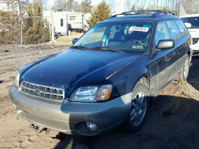 4S3BH6753Y7661210 - 2000 SUBARU LEGACY OUT BLUE photo 2