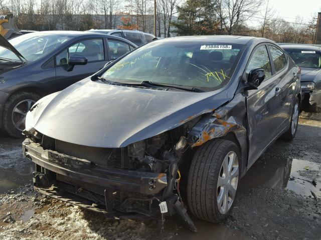 5NPDH4AE1BH055803 - 2011 HYUNDAI ELANTRA GL GRAY photo 2