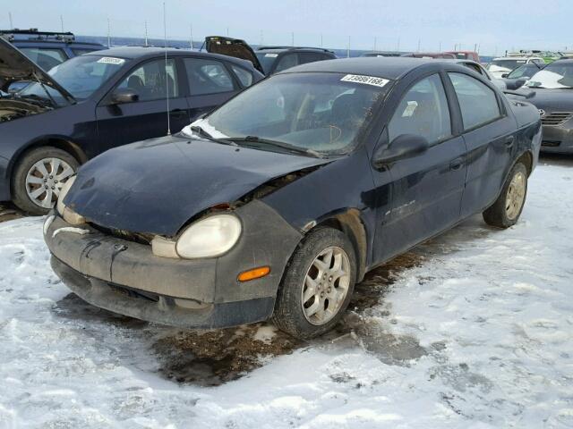 1C3ES46C91D188363 - 2001 CHRYSLER NEON BLACK photo 2