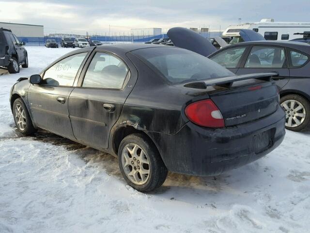 1C3ES46C91D188363 - 2001 CHRYSLER NEON BLACK photo 3