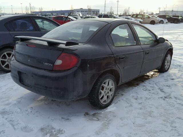 1C3ES46C91D188363 - 2001 CHRYSLER NEON BLACK photo 4