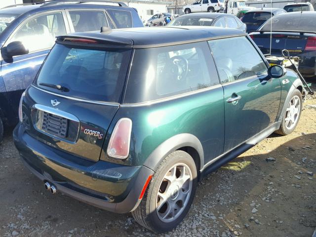 WMWRE33585TG96906 - 2005 MINI COOPER S GREEN photo 4