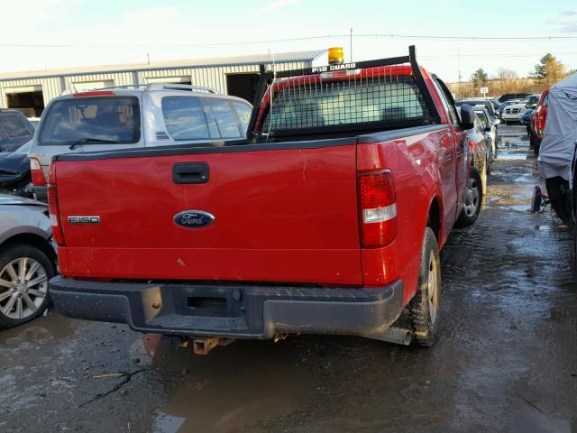 1FTRF12W98KD79321 - 2008 FORD F150 RED photo 4