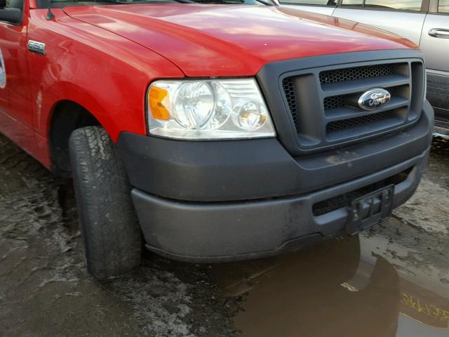 1FTRF12W98KD79321 - 2008 FORD F150 RED photo 9