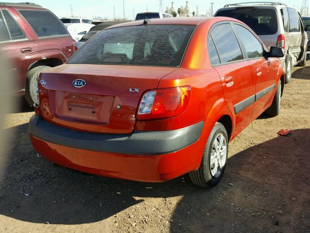 KNADE223796526154 - 2009 KIA RIO BASE RED photo 4