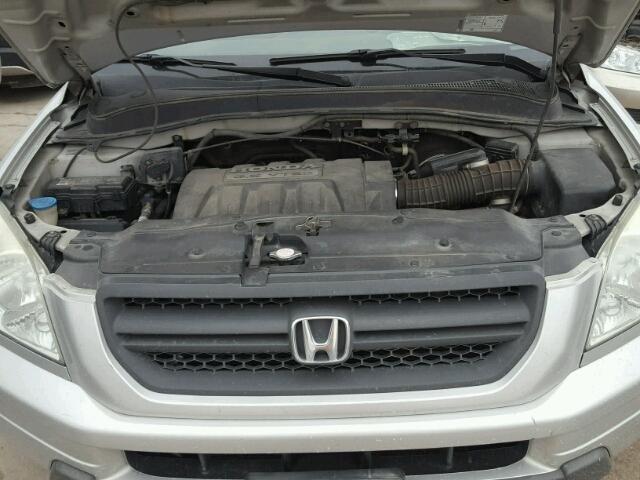 2HKYF181X5H555973 - 2005 HONDA PILOT LX SILVER photo 7