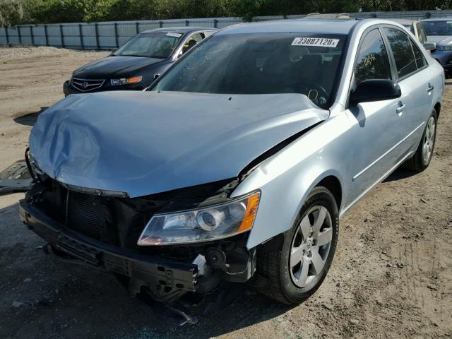 5NPET46F48H333686 - 2008 HYUNDAI SONATA GLS BLUE photo 2