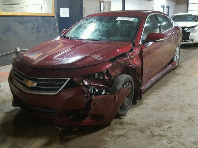 2G1105SA2G9177794 - 2016 CHEVROLET IMPALA LT BURGUNDY photo 2