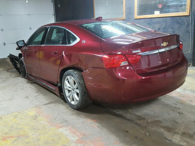 2G1105SA2G9177794 - 2016 CHEVROLET IMPALA LT BURGUNDY photo 3