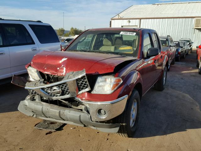 1N6AD07U26C407081 - 2006 NISSAN FRONTIER C RED photo 2