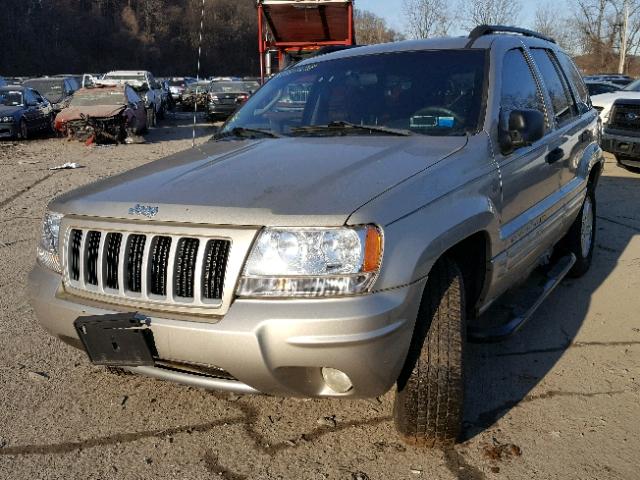 1J4GW48N14C300679 - 2004 JEEP GRAND CHER GRAY photo 2