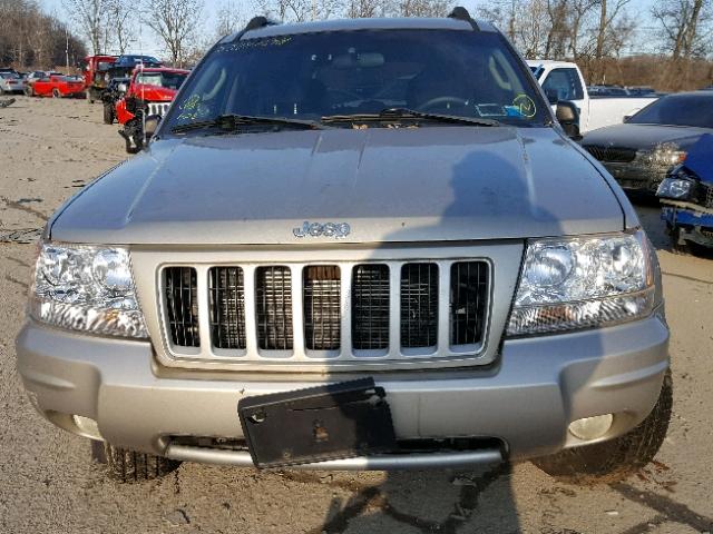 1J4GW48N14C300679 - 2004 JEEP GRAND CHER GRAY photo 9