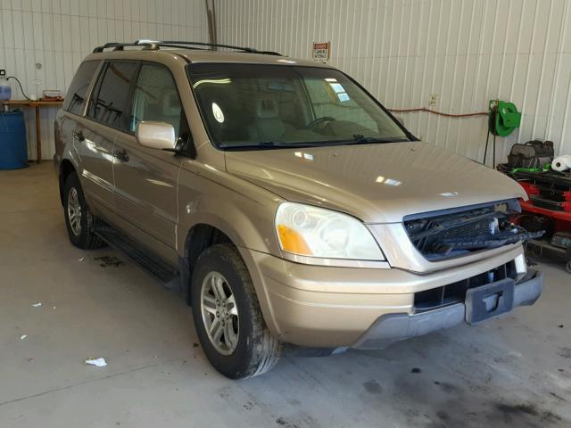 2HKYF18584H525811 - 2004 HONDA PILOT EXL BROWN photo 1