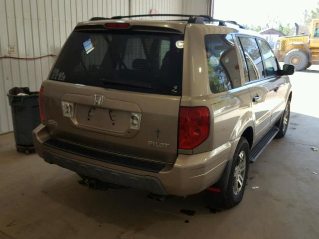 2HKYF18584H525811 - 2004 HONDA PILOT EXL BROWN photo 4