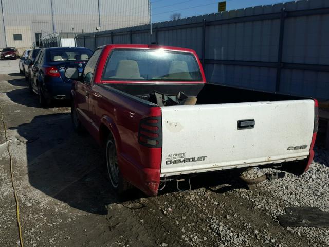 1GCCS14Z2SK152228 - 1995 CHEVROLET S TRUCK S1 RED photo 3