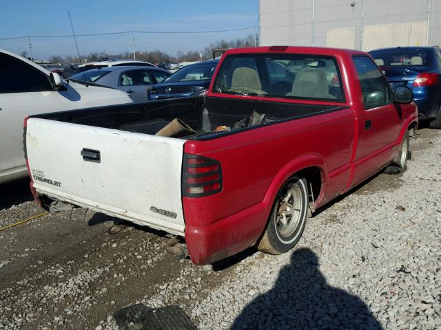 1GCCS14Z2SK152228 - 1995 CHEVROLET S TRUCK S1 RED photo 4