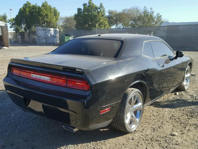 2C3CDYAG6EH299576 - 2014 DODGE CHALLENGER BLACK photo 4