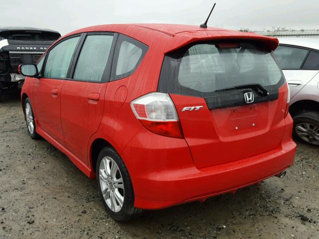 JHMGE8H52BC026601 - 2011 HONDA FIT SPORT RED photo 3