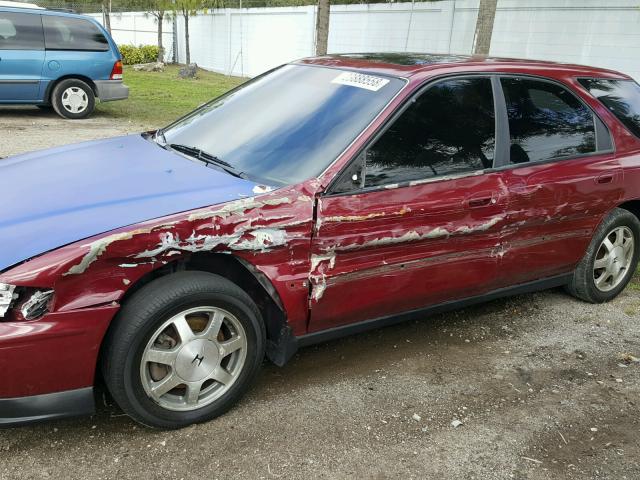 1HGCE1897RA012078 - 1994 HONDA ACCORD EX RED photo 9