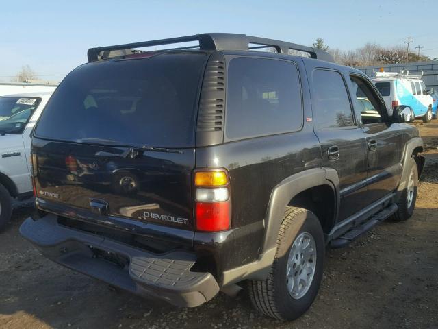 1GNEK13T85R129027 - 2005 CHEVROLET TAHOE K150 BLACK photo 4