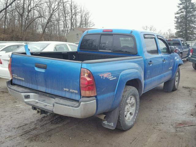 5TELU42N18Z566536 - 2008 TOYOTA TACOMA DOU BLUE photo 4