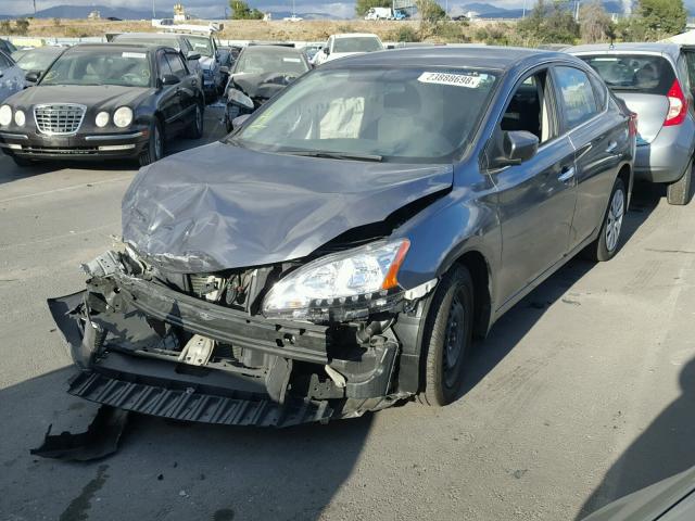 3N1AB7AP4FY331278 - 2015 NISSAN SENTRA S CHARCOAL photo 2