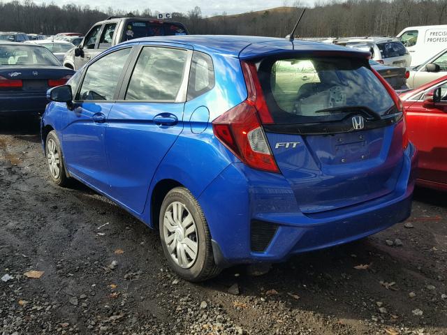 JHMGK5H53GX020698 - 2016 HONDA FIT LX BLUE photo 3