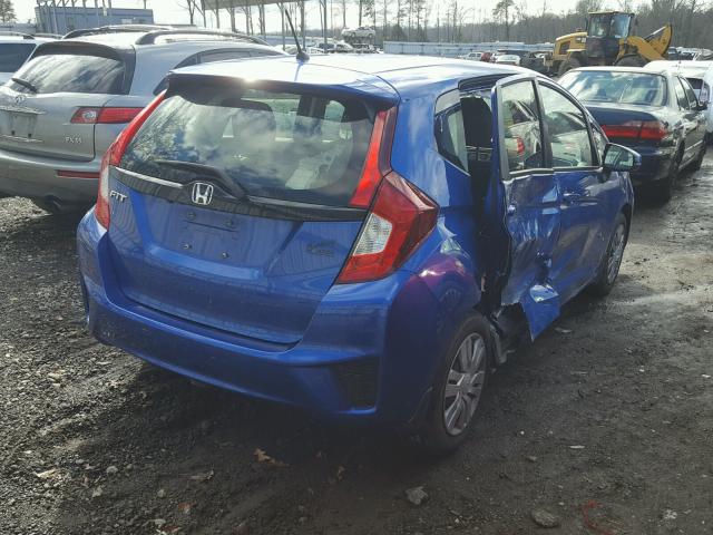 JHMGK5H53GX020698 - 2016 HONDA FIT LX BLUE photo 4