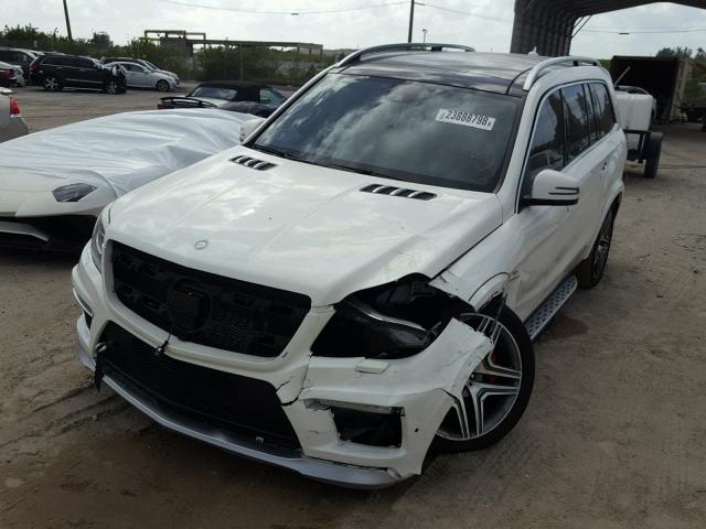 4JGDF7EE9EA412492 - 2014 MERCEDES-BENZ GL 63 AMG WHITE photo 2