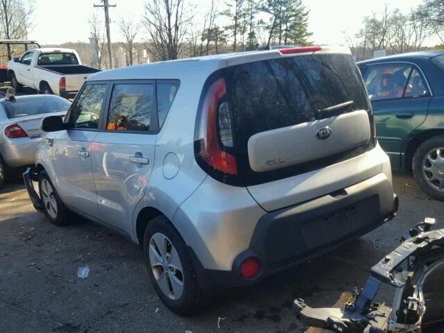 KNDJN2A27E7708164 - 2014 KIA SOUL SILVER photo 3