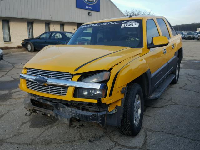 3GNEK13T03G234061 - 2003 CHEVROLET AVALANCHE YELLOW photo 2