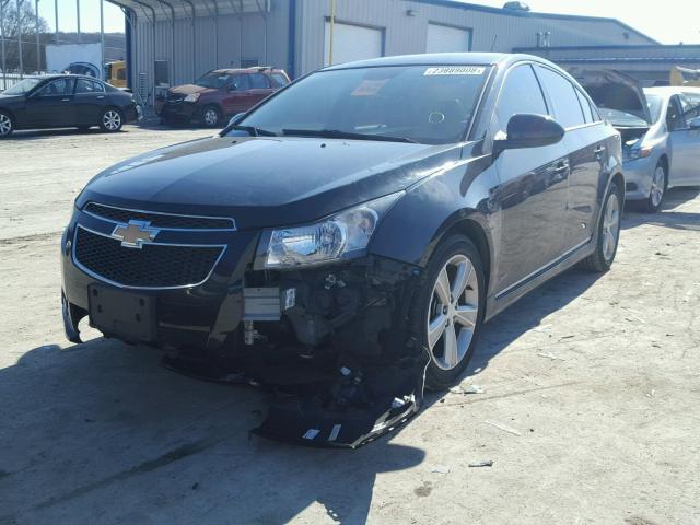 1G1PE5SBXD7108062 - 2013 CHEVROLET CRUZE LT BLACK photo 2