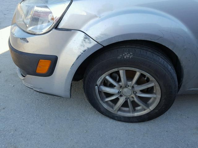 KNADE123386400883 - 2008 KIA RIO BASE SILVER photo 9