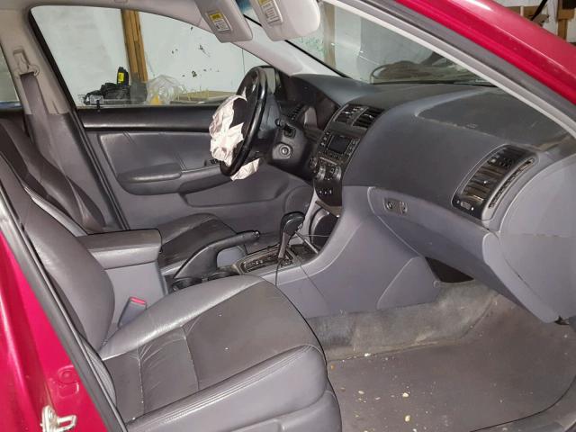 1HGCM66517A091311 - 2007 HONDA ACCORD EX RED photo 5