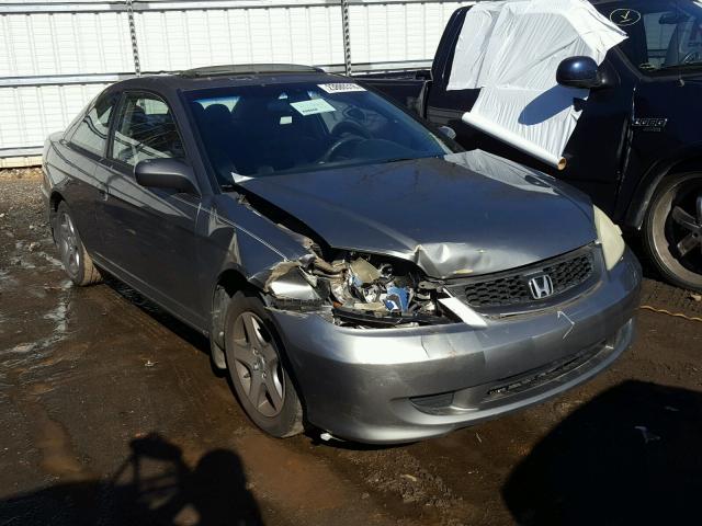 1HGEM220X4L037677 - 2004 HONDA CIVIC EX GRAY photo 1