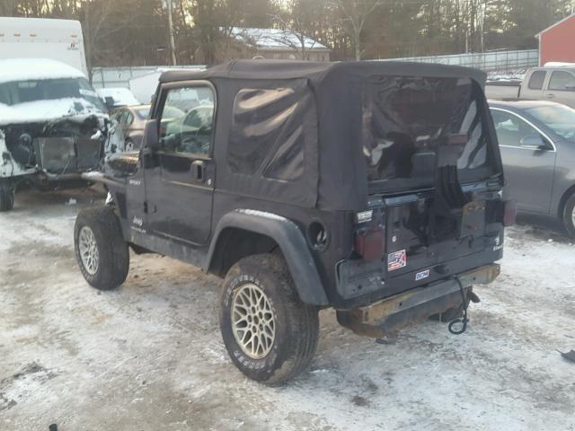 1J4FA49S54P717441 - 2004 JEEP WRANGLER / BLACK photo 3